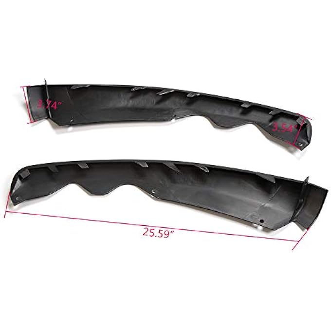 PIT66 CJUDE Air Dam Deflector, Compatible with 13-16 Ford Fusion 4 Door Front Bumper Lower Valance Panel Right Side and Left Side Replace OEM FO1017100 - Image 4