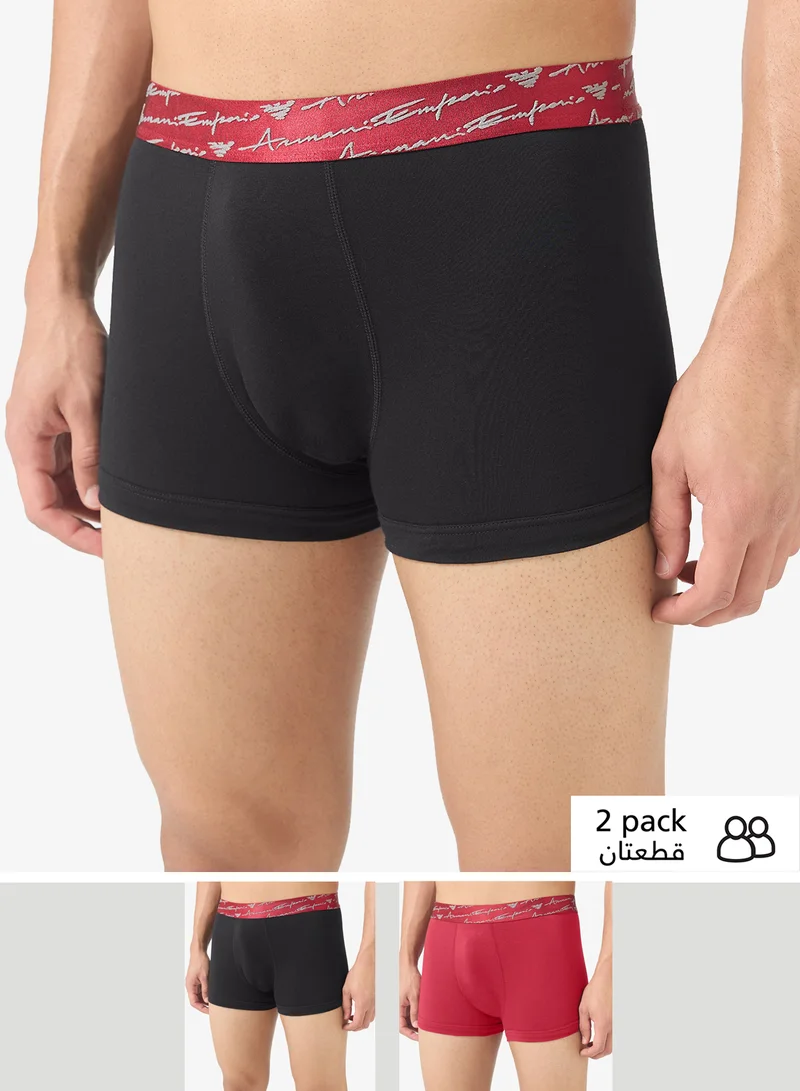 2 Pack Of Logo Boxers