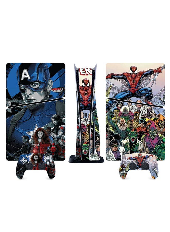 Suitable For Sony PS5 Game Console Sticker Optical Drive Version Protective Film Sticker Film Marvel Jiaoyin Genshin Impact Xiaoxin-Color:PS5SlimDiscQT-12017 - Image 5