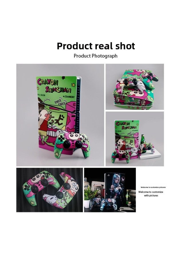 Suitable For Sony PS5 Game Console Sticker Optical Drive Version Protective Film Sticker Film Marvel Jiaoyin Genshin Impact Xiaoxin-Color:PS5SlimDiscQT-12017 - Image 3