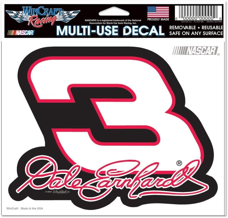 Wincraft NASCAR Dale Earnhardt MultiUse Colored Decal 5 x 6
