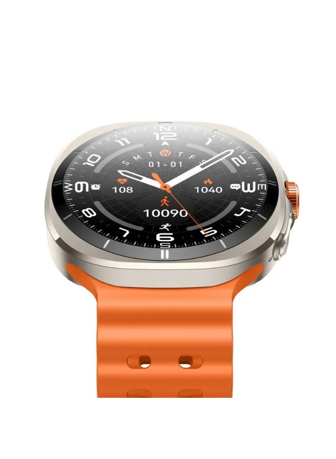 ريتشي ساعة RECCI RA40 الذكية مع سوار إضافي | شاشة AMOLED مقاس 1.43 بوصة بدقة 466×466 | سطوع فائق 1000 نيت | بلوتوث 5.3 | مكالمات بلوتوث | بطارية 300 مللي أمبير | ذاكرة 128 ميجابايت | تتبع صحي ورياضي – لون التيتانيوم - Image 3