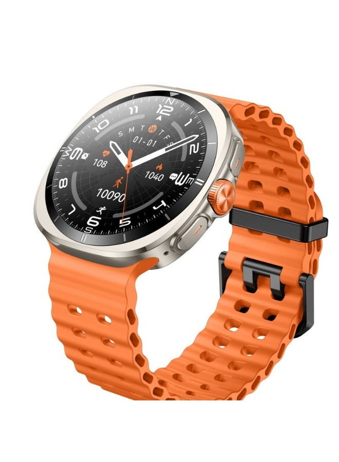 ريتشي ساعة RECCI RA40 الذكية مع سوار إضافي | شاشة AMOLED مقاس 1.43 بوصة بدقة 466×466 | سطوع فائق 1000 نيت | بلوتوث 5.3 | مكالمات بلوتوث | بطارية 300 مللي أمبير | ذاكرة 128 ميجابايت | تتبع صحي ورياضي – لون التيتانيوم - Image 1