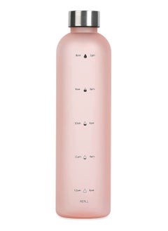 TYCOM Drinking Water Bottle With Time Marker - 1L Leak-Proof BPA Free Motivational Reusable 32oz Water Bottles With Times To Drink - Ideal For Fitness Sports Travel Gym & Outdoor  - Image 1