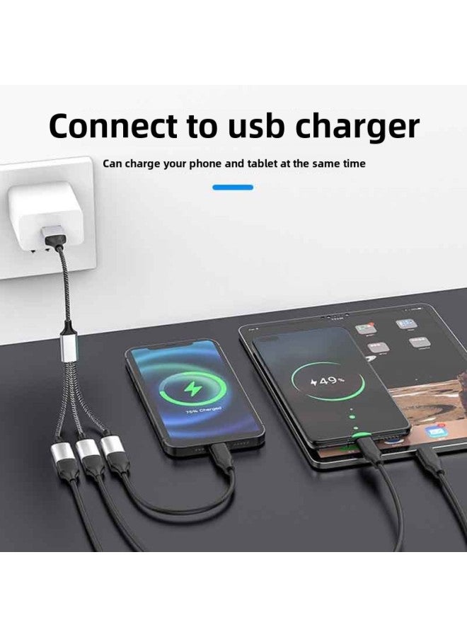 USB One-to-three Expansion Dock Extension Splitter Multi-interface OTG Converter Mobile Phone Computer Hub Adapter-Color:USB One-to-three Black - Image 4