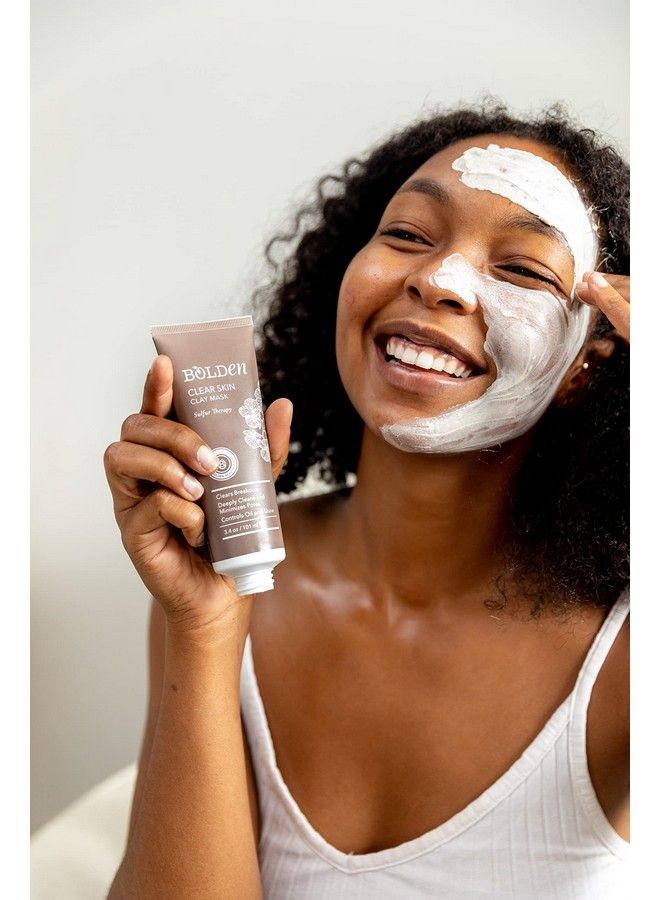 bolden Clear Skin Clay Mask | Sulfur Acne Face Mask | Facial Mask For Deep Pore Cleansing And Clears Breakouts | Pore Minimizer (3.5 Fl Oz) - Image 5