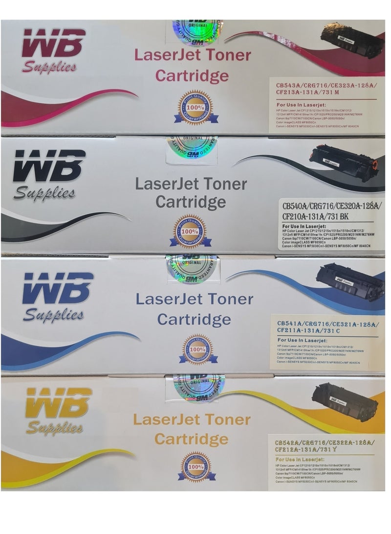 Compatible Toner 125A/128A/131A Hp LaserJet CM1312 CM1312nfi CP1215 CP1515n CP1518ni CF210 CF211 CF212 CF213 Pro 200 M251nw M276nw M276n,CE320 CE321 CE322 CE323  Pro CM1415fn CM1415fnw CP1525n CP1525n