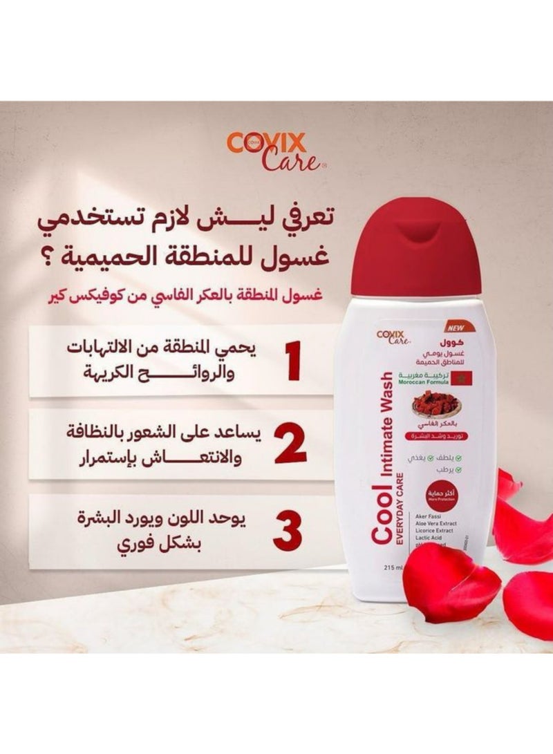 covix care Cool Intimate Wash Bikini Area For Women, Brightening & Tightening For Daily Care, 215ml - Image 4