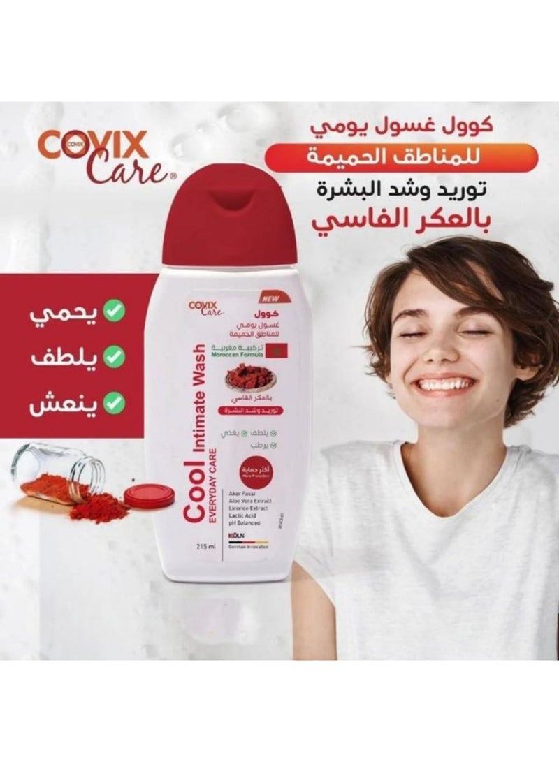 covix care Cool Intimate Wash Bikini Area For Women, Brightening & Tightening For Daily Care, 215ml - Image 2