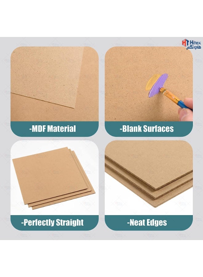 هيتكس لوح MDF - بني 6 مم | لوح خشب ناعم فاخر للأعمال اليدوية، ديكور المنزل، القطع بالليزر، صناعة النماذج، والنجارة (6 قطع، 30 سم × 30 سم) - Image 3