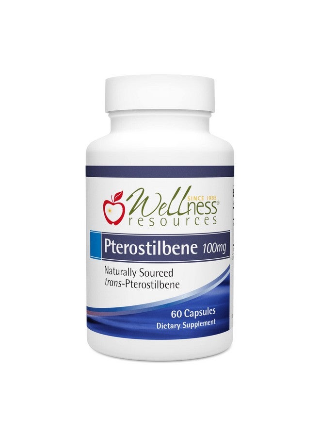 Wellness Resources Pterostilbene - Natural Source Silbinol Trans-Pterostilbene for Healthy Aging (100mg, 60 Veggie Capsules), Non-GMO, Vegan, Soy-Free - Image 1