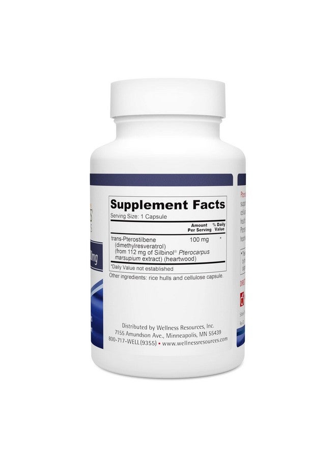 Wellness Resources Pterostilbene - Natural Source Silbinol Trans-Pterostilbene for Healthy Aging (100mg, 60 Veggie Capsules), Non-GMO, Vegan, Soy-Free - Image 2