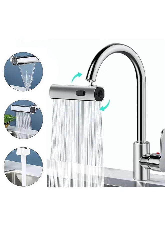 ميون صنبور المطبخ الشلال 3 في 1 صنبور المطبخ الشلال 360 درجة صنبور المطبخ اللمسي موسع الصنبور لحوض المطبخ صنبور المطبخ الشلال الدوار - Image 1