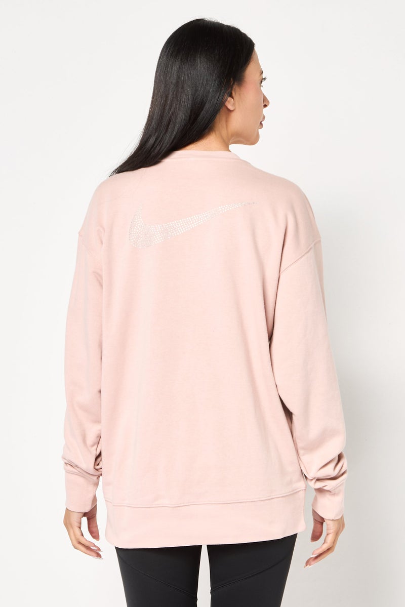 Nike Women Dri-Fit Long Sleeve Outdoor Sweatshirt, Peach - Image 4