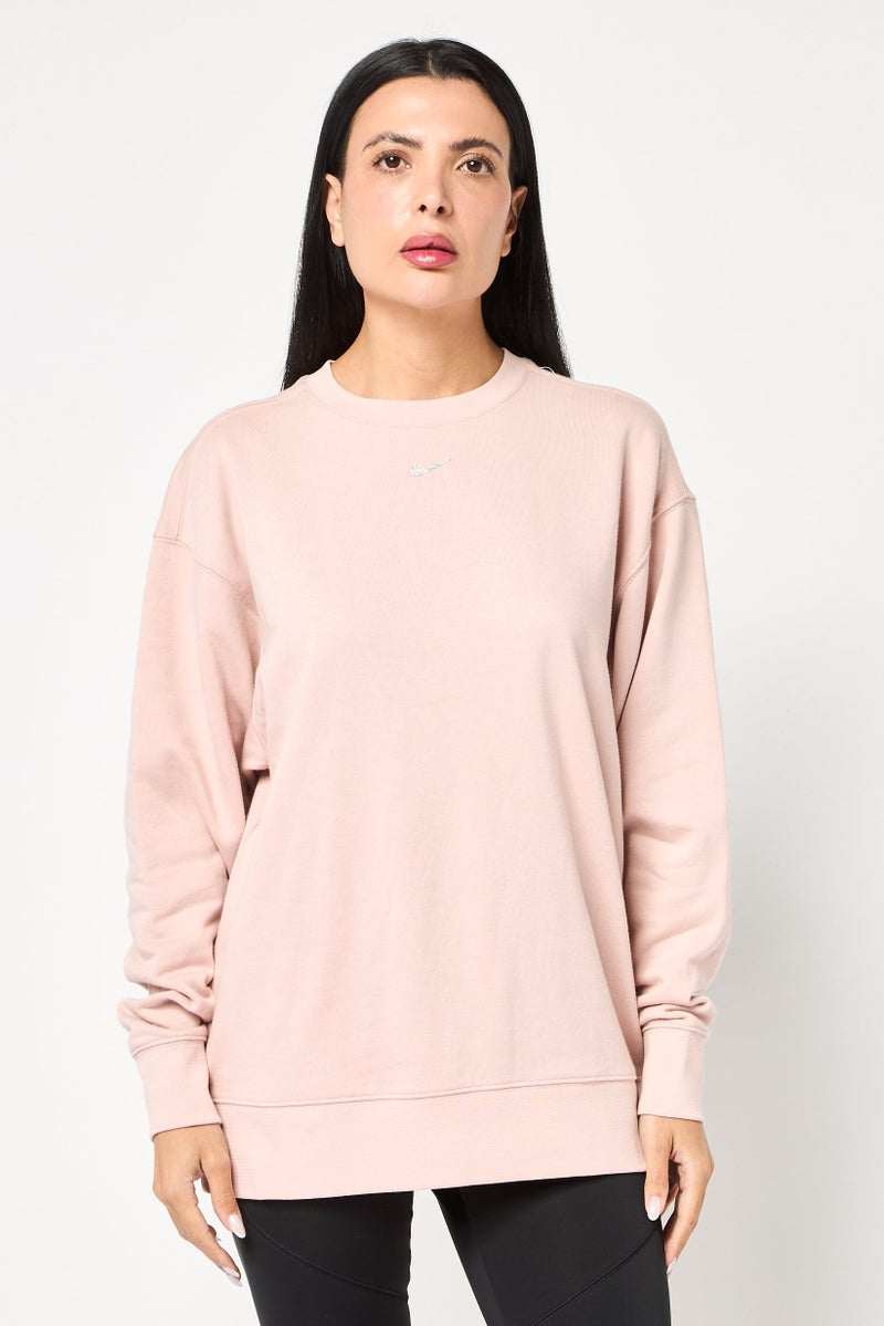 Nike Women Dri-Fit Long Sleeve Outdoor Sweatshirt, Peach - Image 1