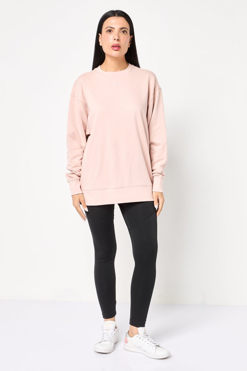 Nike Women Dri-Fit Long Sleeve Outdoor Sweatshirt, Peach - Image 2