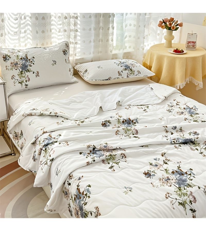 1pc Summer Quilt 59.06 by 78.74 Inches Lightweight Breathable Skin Friendly Polychrome Comfortable Night Sleep - Image 4
