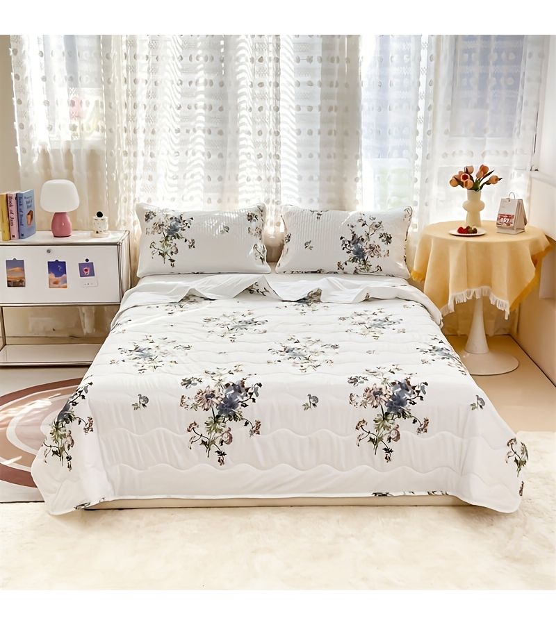 1pc Summer Quilt 59.06 by 78.74 Inches Lightweight Breathable Skin Friendly Polychrome Comfortable Night Sleep - Image 5