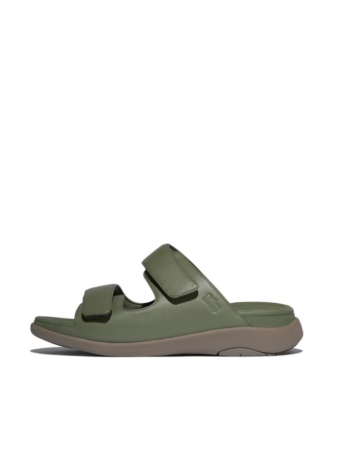 FitFlop 049-858 Fitflop Mens F-Mode Go Mens Adjustable Two-Bar Slides IW8-C80 Green  - Image 1