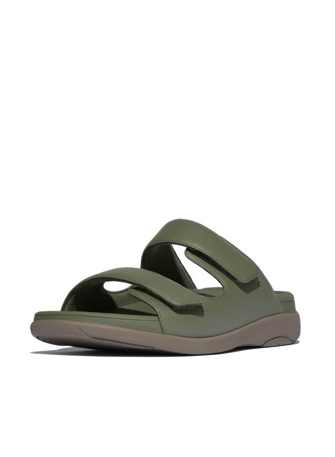 FitFlop 049-858 Fitflop Mens F-Mode Go Mens Adjustable Two-Bar Slides IW8-C80 Green  - Image 3