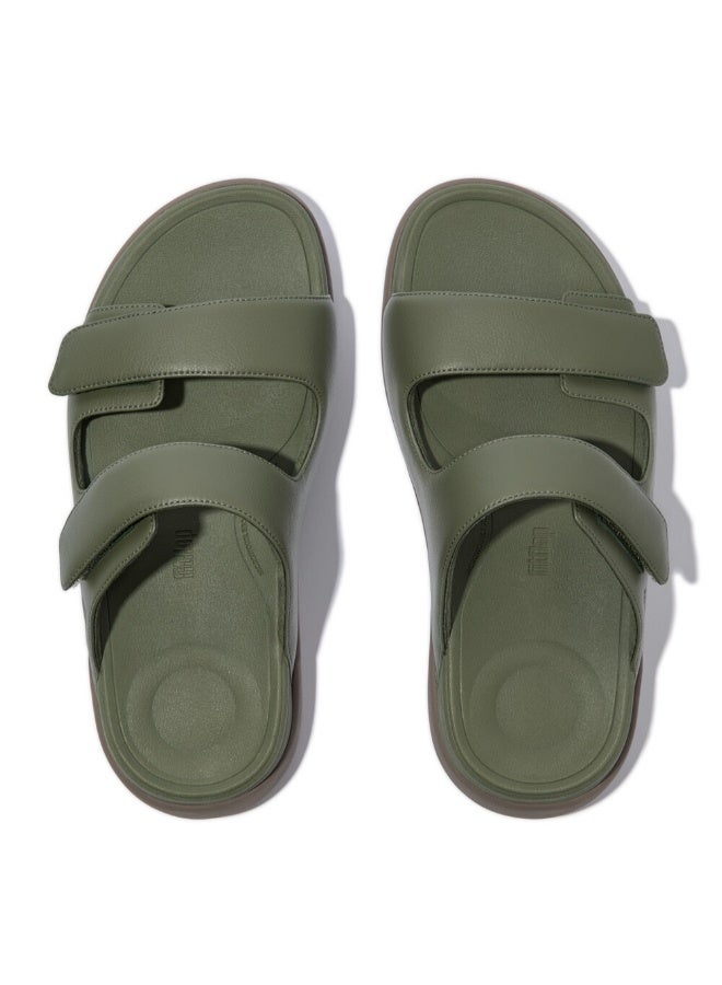FitFlop 049-858 Fitflop Mens F-Mode Go Mens Adjustable Two-Bar Slides IW8-C80 Green  - Image 2