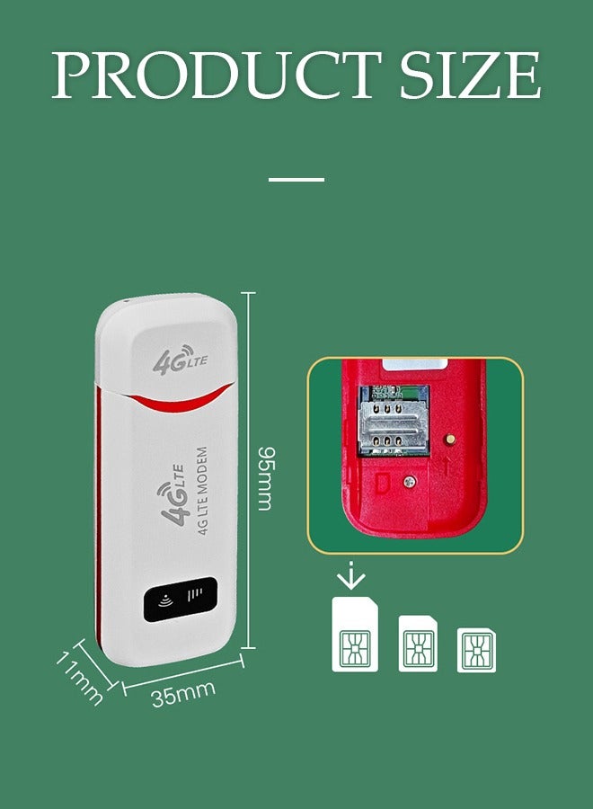 4G LTE USB Portable Router, 150Mbps USB Network Adapter Pocket Mobile Hotspot , WPA WPA2 Encryption, Plug and Play, Travel Hotspot - Image 4