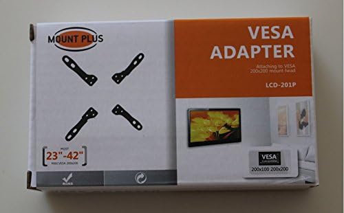 Mount Plus 201P Adapter Bracket Convert VESA 100x100mm to VESA 200x200mm and 200x100mm (Fits Most 23" to 42" Flat Panel TV) - Image 4