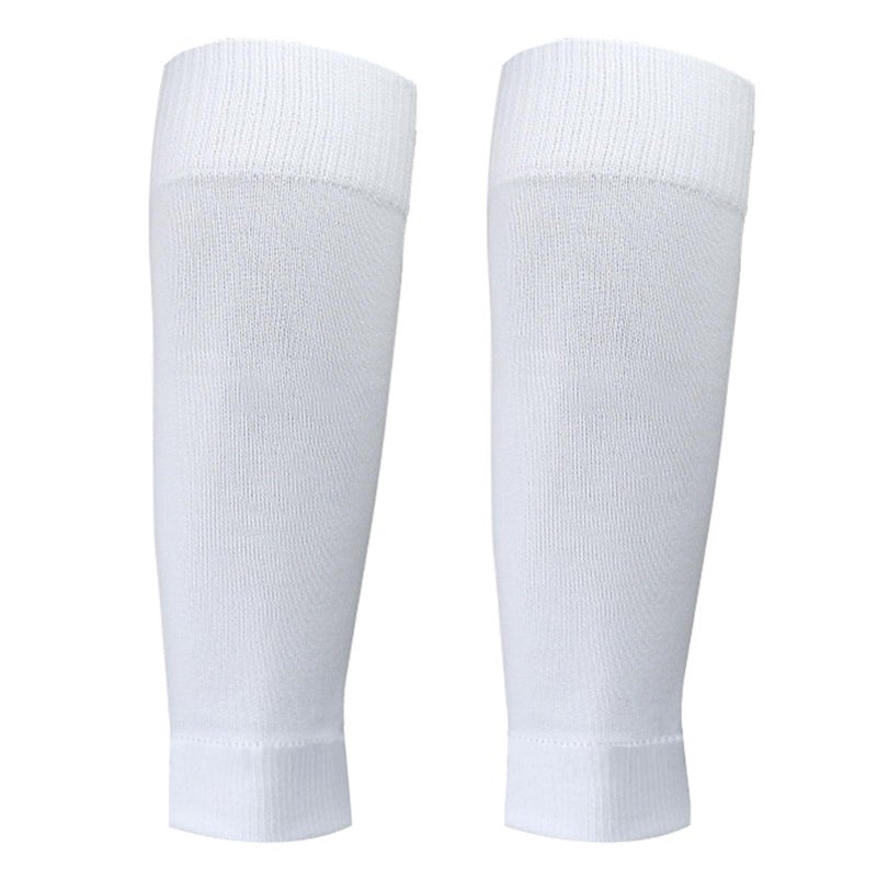 White Soccer Shin Guard Socks Pair For Men And Women Football Calf Sleeves - Image 2