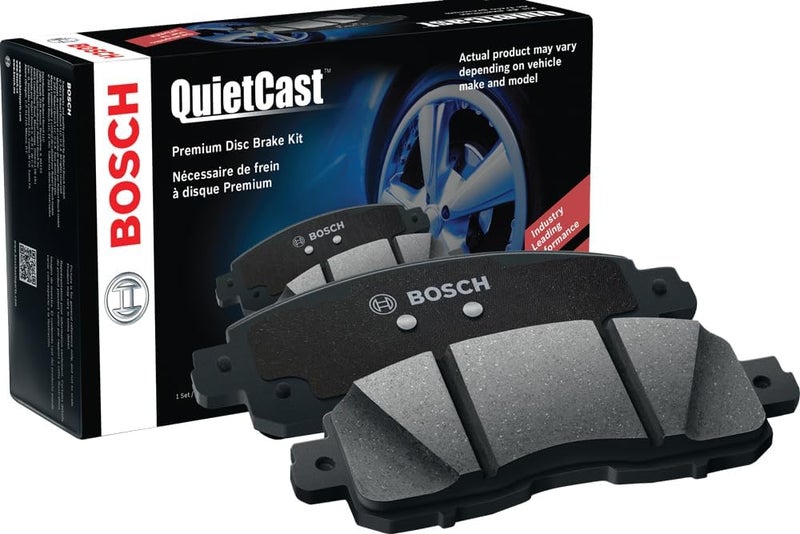BOSCH مجموعة وسادات الفرامل السيراميكية BC905 QuietCast المتميزة - متوافقة مع بعض سيارات إنفينيتي FX، G، M، Q؛ نيسان 350Z، 370Z، ألتيما، جوك، ماكسيما، مورانو، باثفايندر، كويست، روج، سنترا + المزيد؛ خلفي - Image 1