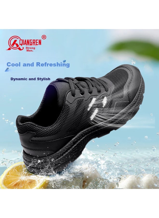 Strongman Qiangren Men'S Leisure Shoes 3515 Outdoor Training Shoes Anti-Puncture Breathable Mesh Summer Sports Shoes 230Xl Black Size 44 - Image 5