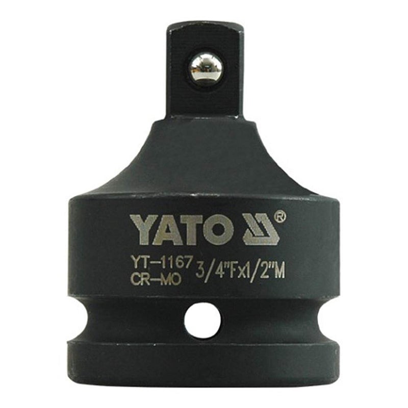 Yato YT1167 Impact Socket Adaptor 34 inchF X12 inchMImpact Socket Wrench AdaptorPower ToolsIndustrial toolsMechanical ToolsAutomotiveCrMo SCM440CrV50BV30Black PhosphatedCold Forged - Image 1