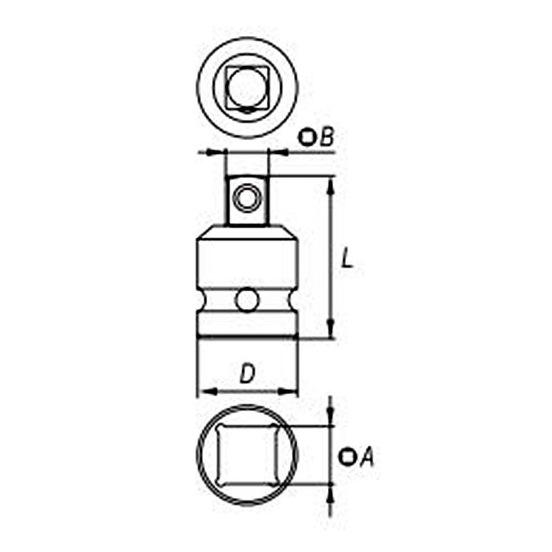Yato YT1167 Impact Socket Adaptor 34 inchF X12 inchMImpact Socket Wrench AdaptorPower ToolsIndustrial toolsMechanical ToolsAutomotiveCrMo SCM440CrV50BV30Black PhosphatedCold Forged - Image 2