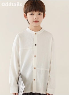 Oddtails Boys' Pure Cotton Velcro Decorative Shirt  - Image 1