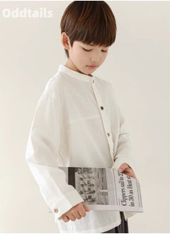 Oddtails Boys' Pure Cotton Velcro Decorative Shirt  - Image 2