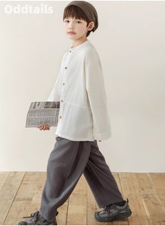 Oddtails Boys' Pure Cotton Velcro Decorative Shirt  - Image 5