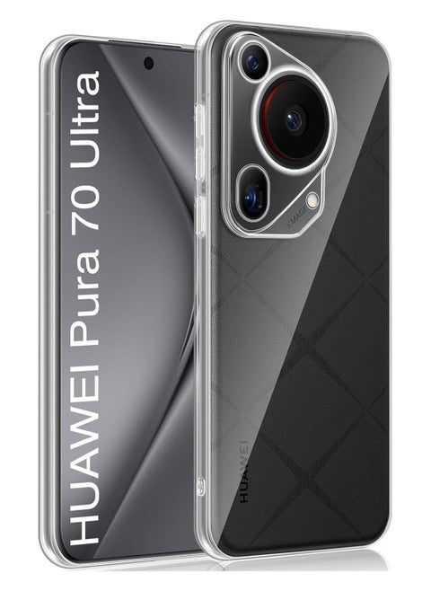 For Huawei Pura 70 Ultra HD Transparent Tpu Silicone Back Cover , Anti Yellowing And High Protective From Shocks Compatible For Huawei Pura 70 Ultra (6.8'') (Transparent)