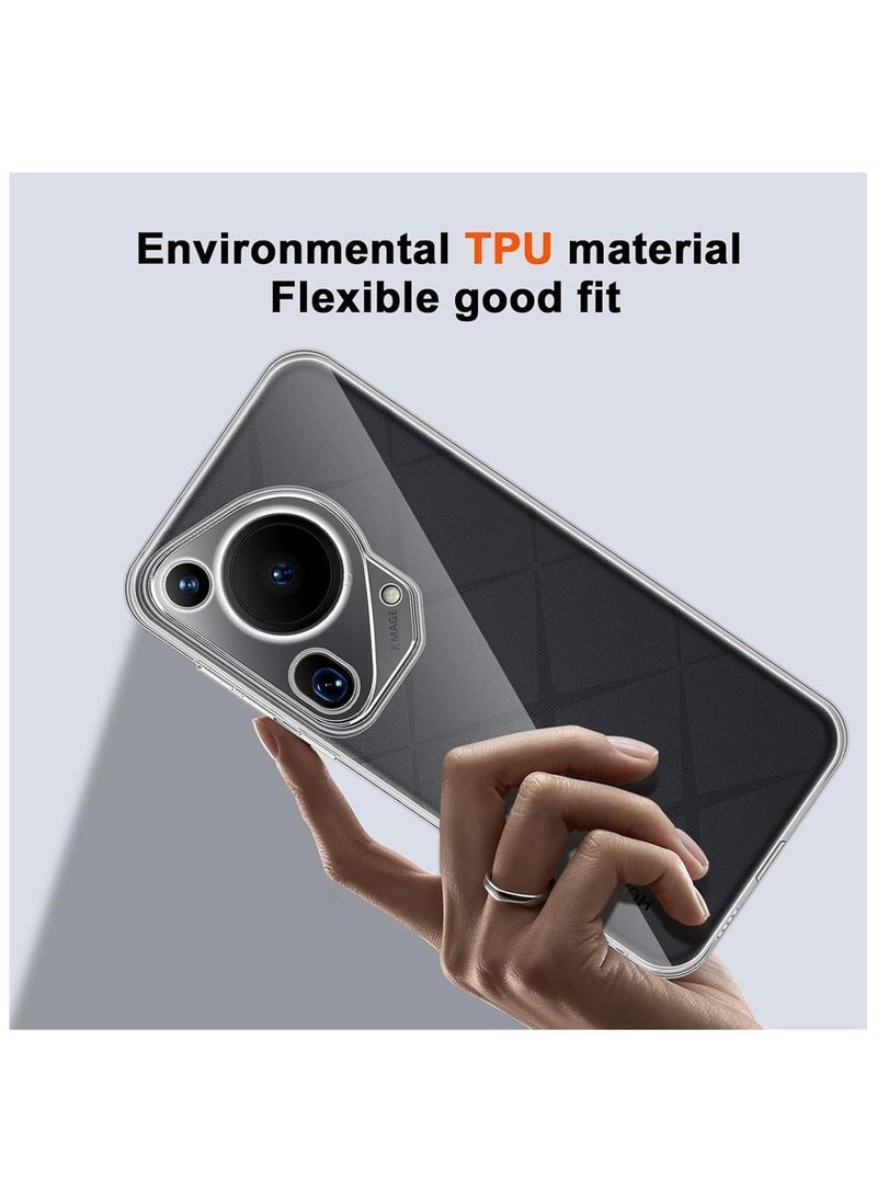 Generic - For Huawei Pura 70 Ultra HD Transparent Tpu Silicone Back Cover , Anti Yellowing And High Protective From Shocks Compatible For Huawei Pura 70 Ultra (6.8'') (Transparent) - Image 1