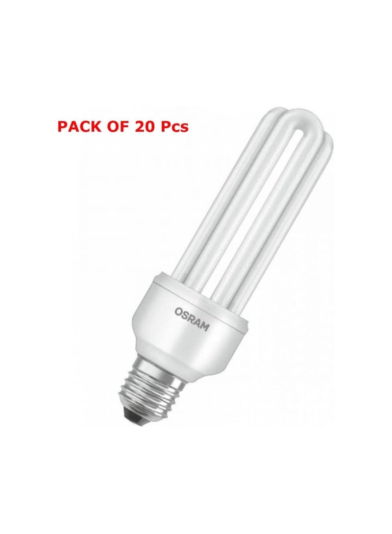 Osram E27 Duluxstar Mini  CFL Bulb - 15 W, Warm White 2700k Pack of 20 - Image 3