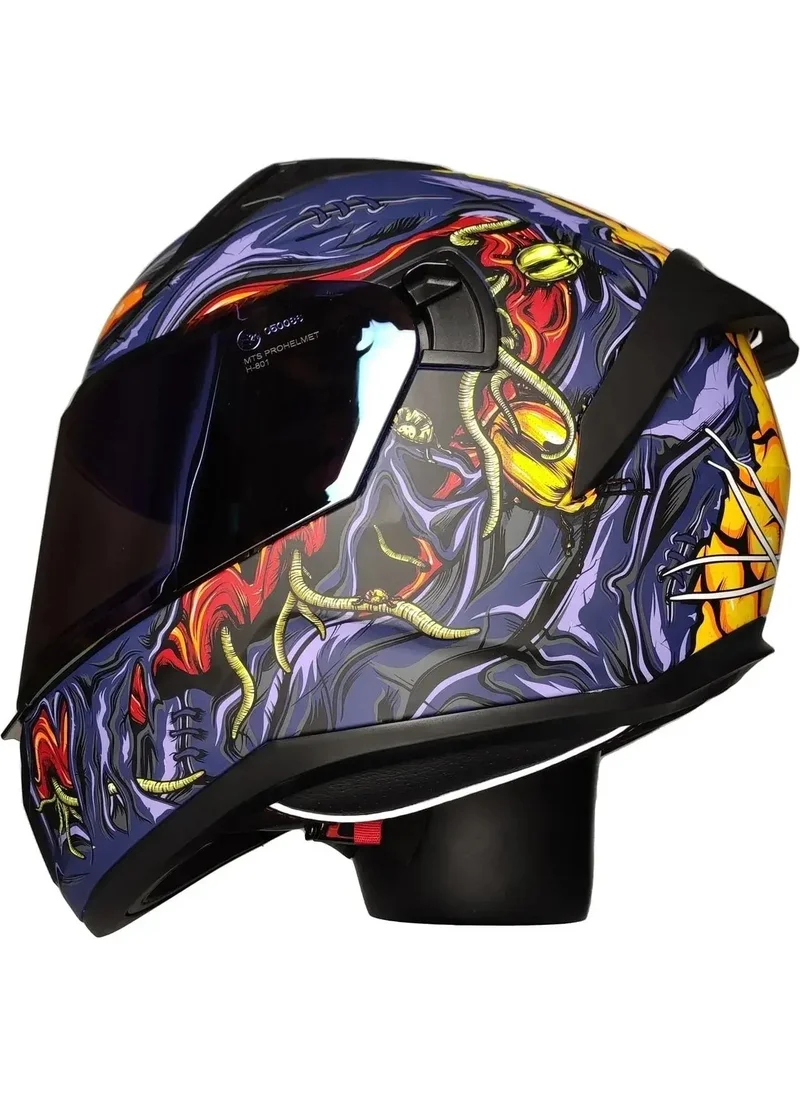 MTS M-801-SNAKE Zombies Orange Helmet