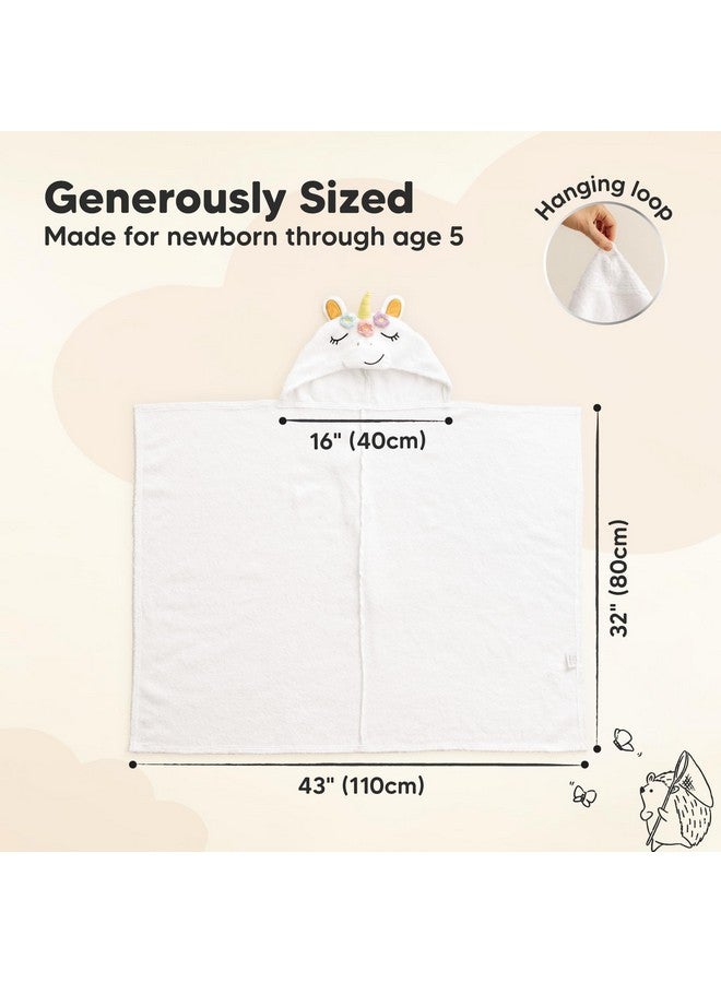 KeaBabies Organic Baby Towel with Hood for Girls, Boys - Soft, Absorbent, 100% Cotton Hooded Baby Towels for Newborns, Infants, Large Hooded Bath Towels for Babies, Kids, Toddler 1-3 (Uria) - Image 1