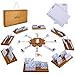 Offelec Mexican Train Dominoes Set with 8 Holders Double 12 Dominos Set for Adults Mexican Dominoes Train for Kids and Family Game Mexican Train Games with 91 Colored Tile Dominos and Wooden Box - Image 2