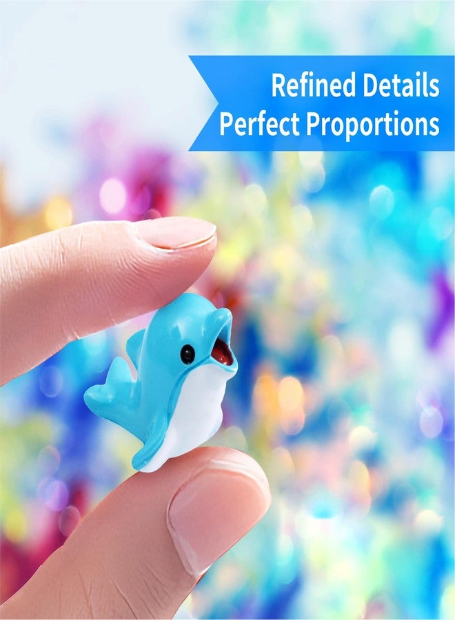 cntjv 24 Pcs Mini Resin Dolphin Figurines The Small Plastic Dolphins Decor for Mermaid, Sea Nautical Birthday Party Favors, Home Decor and Gifts - Image 3