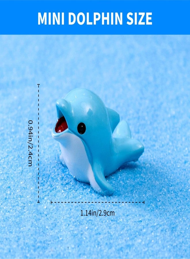 cntjv 24 Pcs Mini Resin Dolphin Figurines The Small Plastic Dolphins Decor for Mermaid, Sea Nautical Birthday Party Favors, Home Decor and Gifts - Image 2