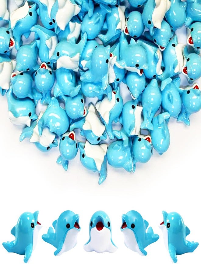 cntjv 24 Pcs Mini Resin Dolphin Figurines The Small Plastic Dolphins Decor for Mermaid, Sea Nautical Birthday Party Favors, Home Decor and Gifts - Image 1