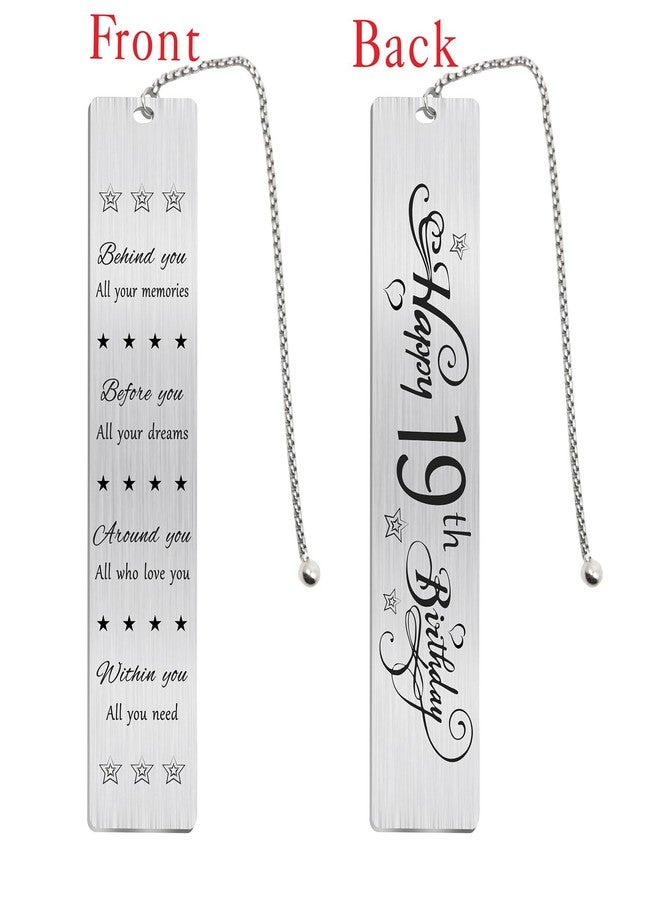 Jzxwan Happy 19th Birthday Gifts for Teen Girls Boys, Sweet 19 Year Old Birthday Bookmark Gift for Women Men, 19 Yr Bday Book Mark for Teenager, 2006 Bd Present, Funny 19th Bday Card Decorations - Image 2