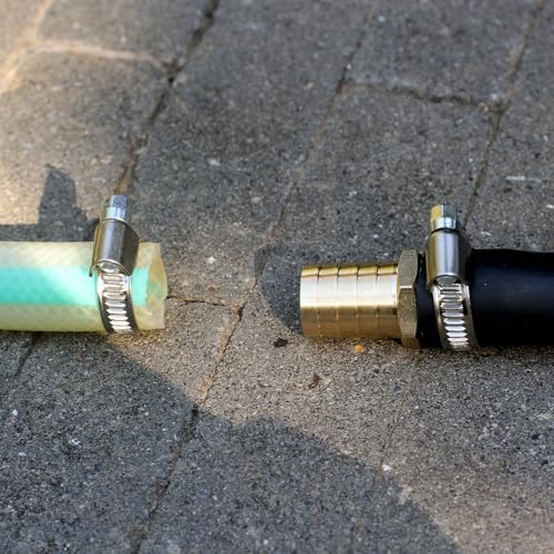 YELUN Solid Brass Garden Hose Repair Connector with Clamps Hose Repair Kit, 1/2"Barb Garden Hose Fittings (1/2"Barb-3 Set) - Image 5