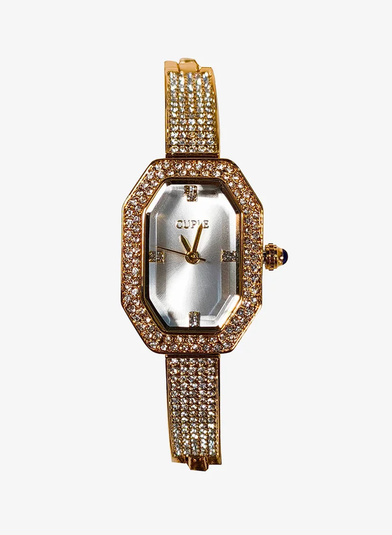 Cuple Womens Gold Dial Analog Wrist Watch