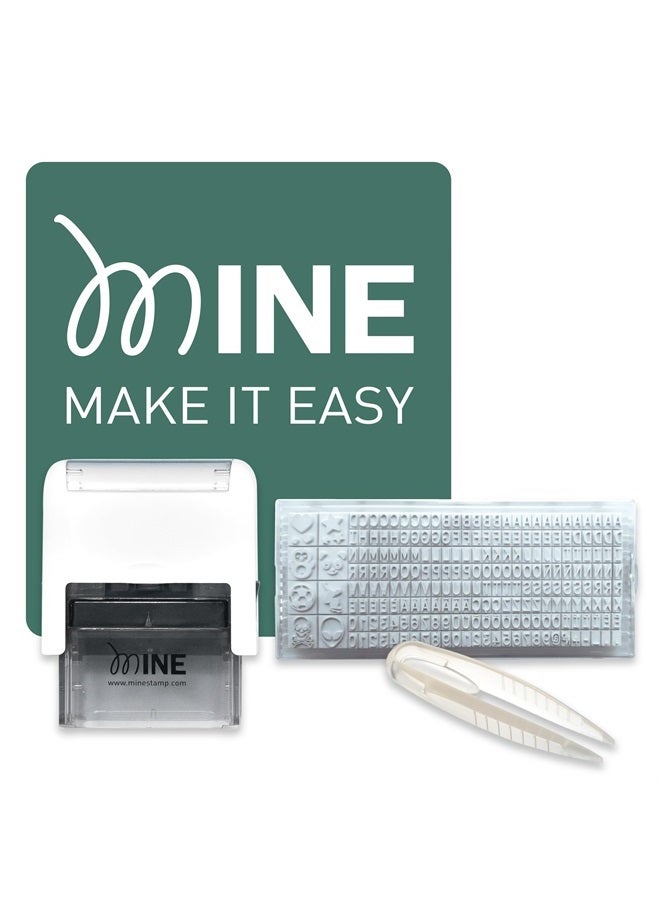 Mine طابع Mine Stamp Compact Clothing and Book Marker | طابع شخصي مدمج للملابس للكبار والأطفال | طابع اسم شخصي لملابس الأطفال - Image 1