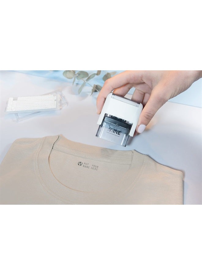 Mine طابع Mine Stamp Compact Clothing and Book Marker | طابع شخصي مدمج للملابس للكبار والأطفال | طابع اسم شخصي لملابس الأطفال - Image 2