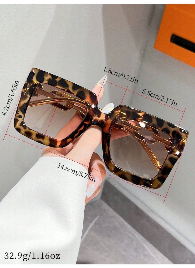 شي إن Plastic Frame Square Fashion Glasses  - Image 4